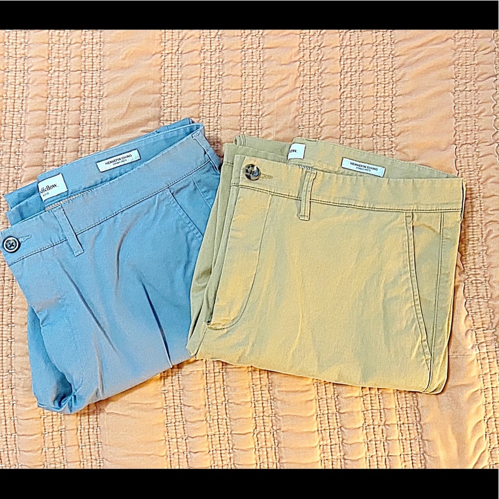 Goodfellow Men's Slim Hennepin Chino Pants, Two Pair, Size 38 X 32